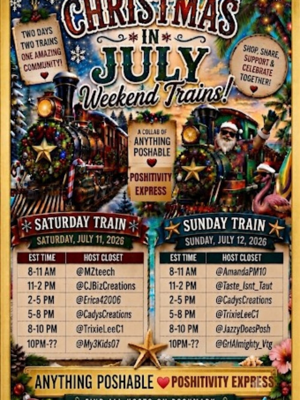 Anything POSHable Train Share Show!!!!